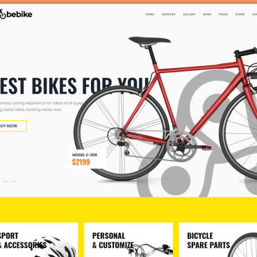 Bicycling Bike Responsive Website Templates 232356