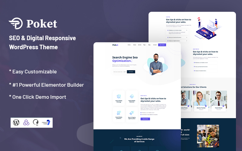 Poket -  SEO & Digital Marketing Responsive WordPress Theme