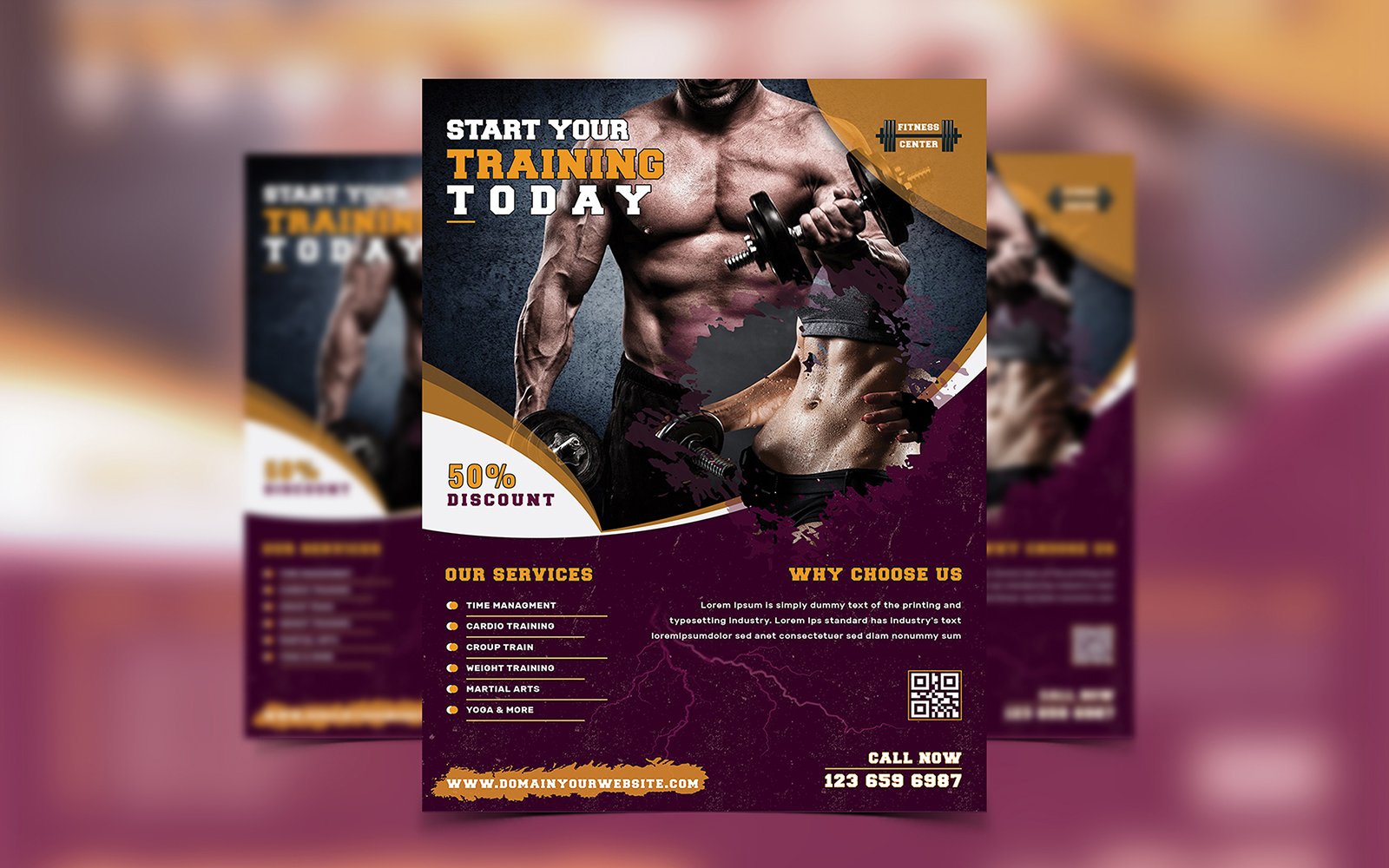 Canva Highly Versatile Fitness Flyer Design Template