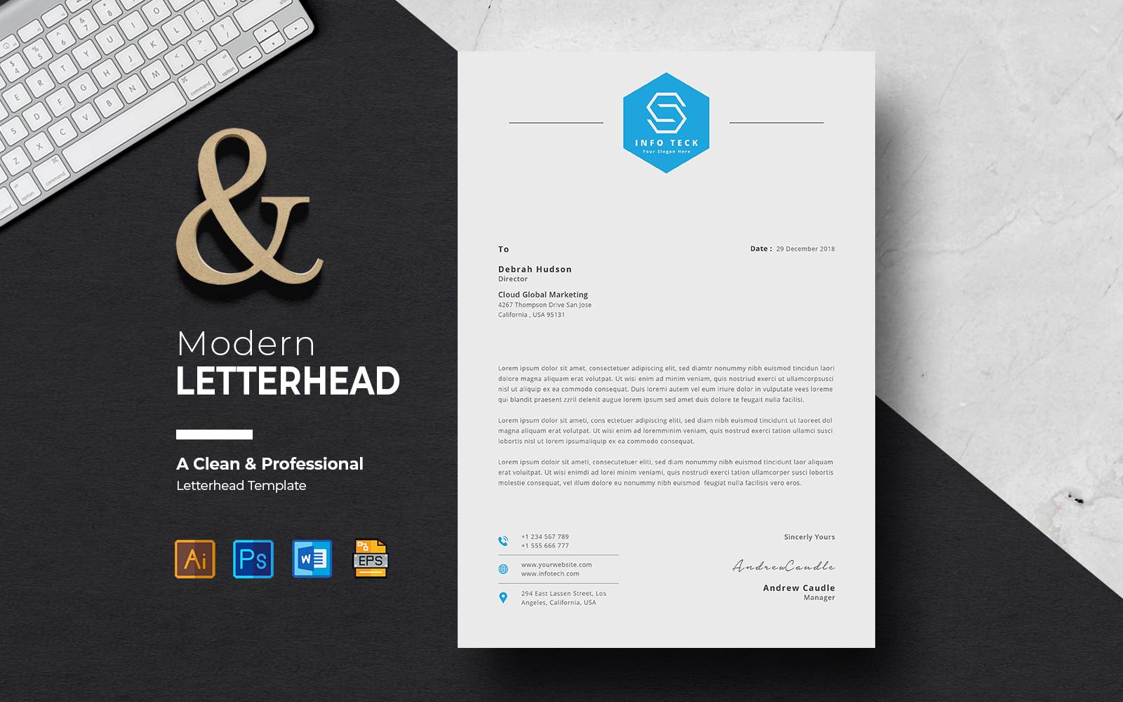 Canva Minimal Multipurpose Letterhead Template