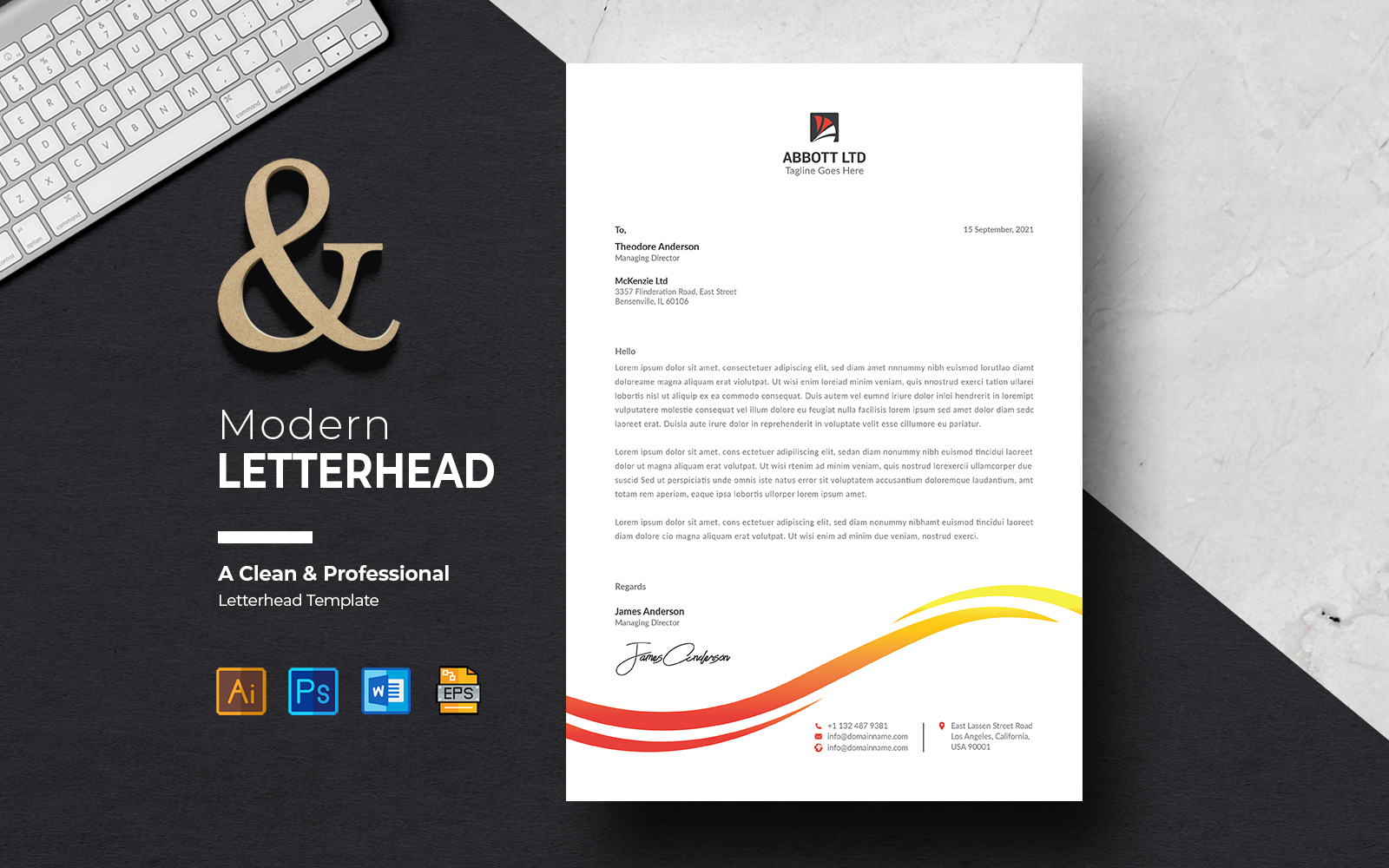 Canva Modern Corporate Letterhead Template