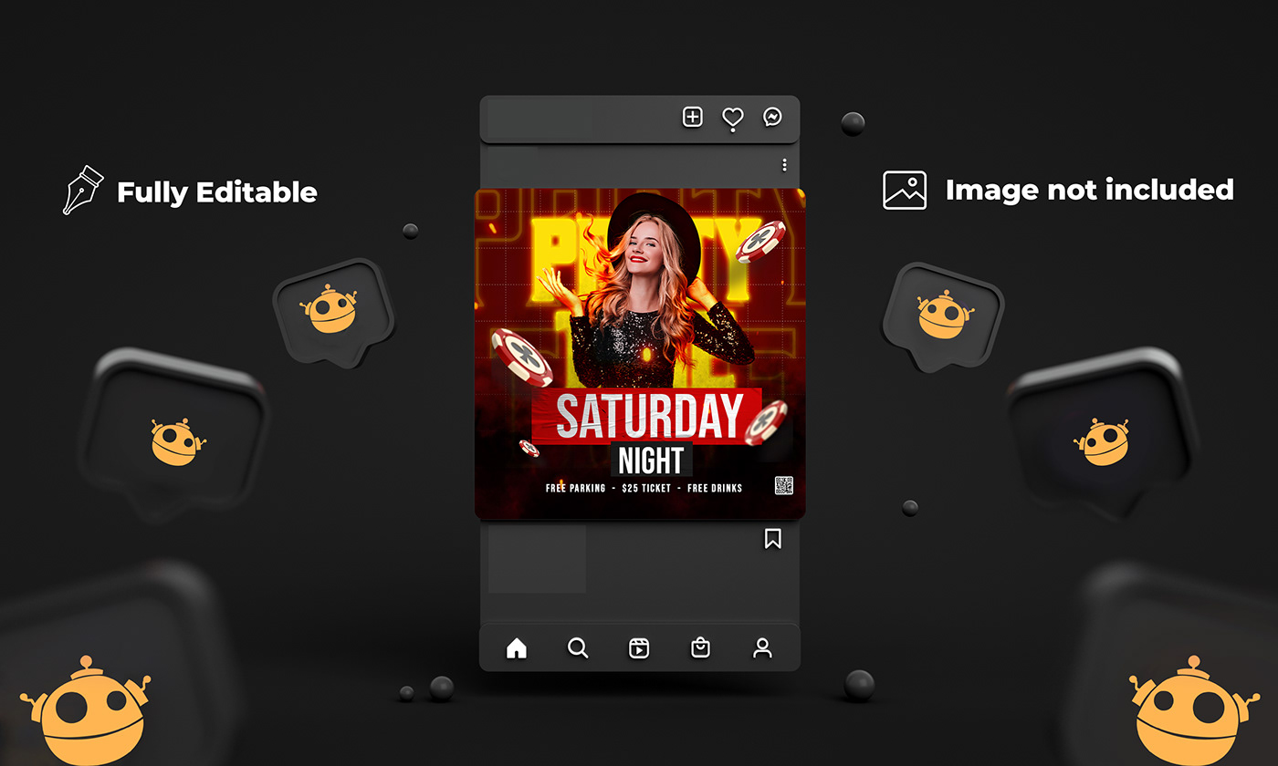 Saturday Party Night Instagram Template