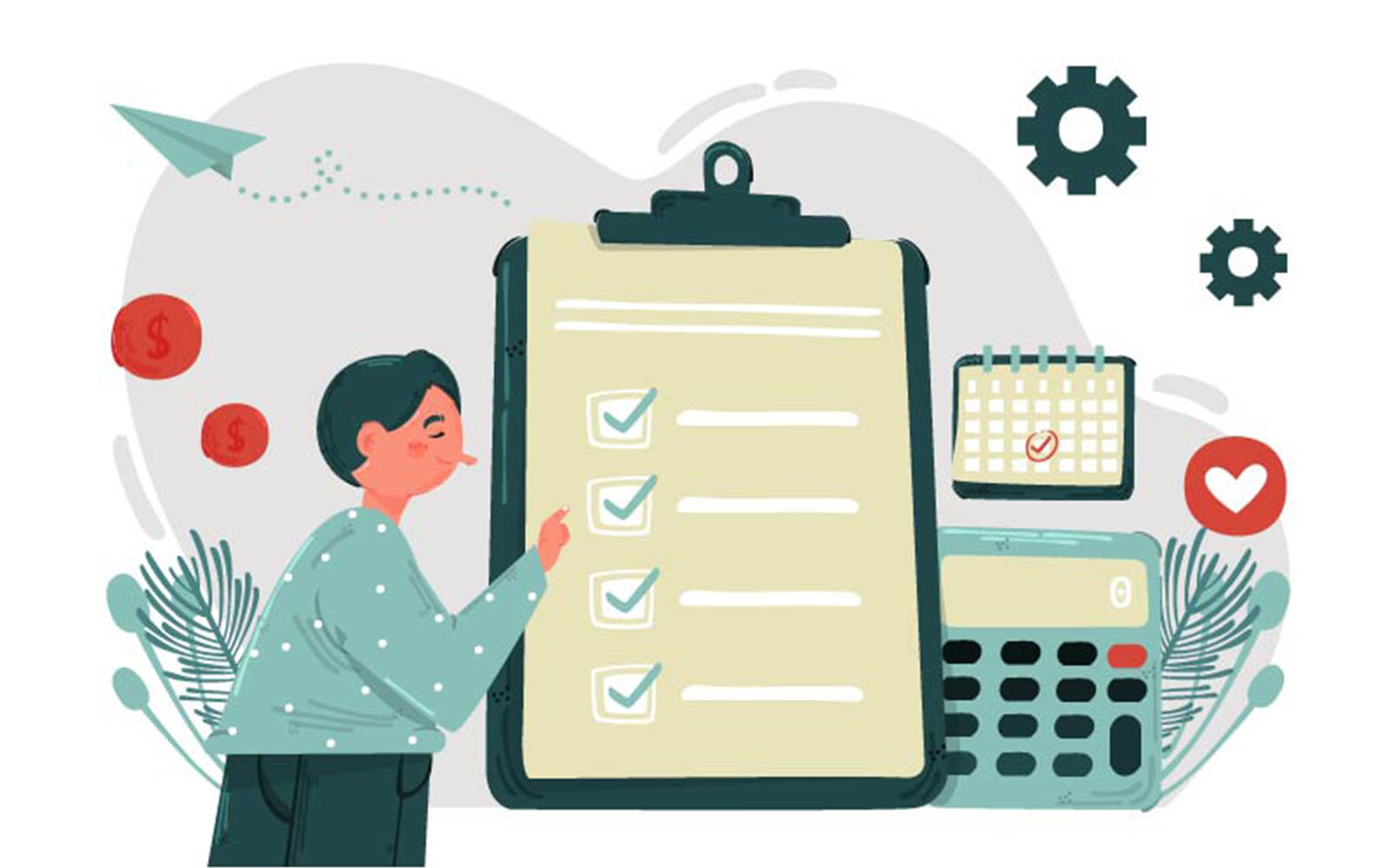 Financial Analyst Checklist Illustration