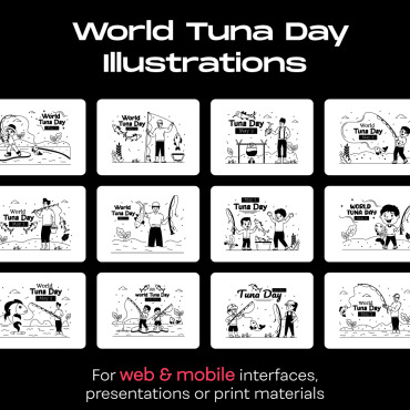 World Tuna Illustrations Templates 232466