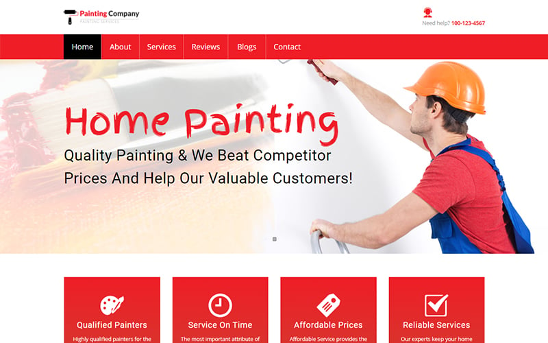 Painting Company & Painting Services HTML5 Website Template