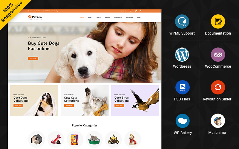 Petzen - Pets Food and Animal Food Woocommerce Responsive Store