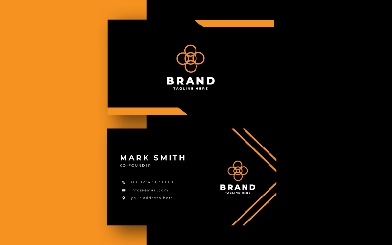 Simple Creative Black Business Card