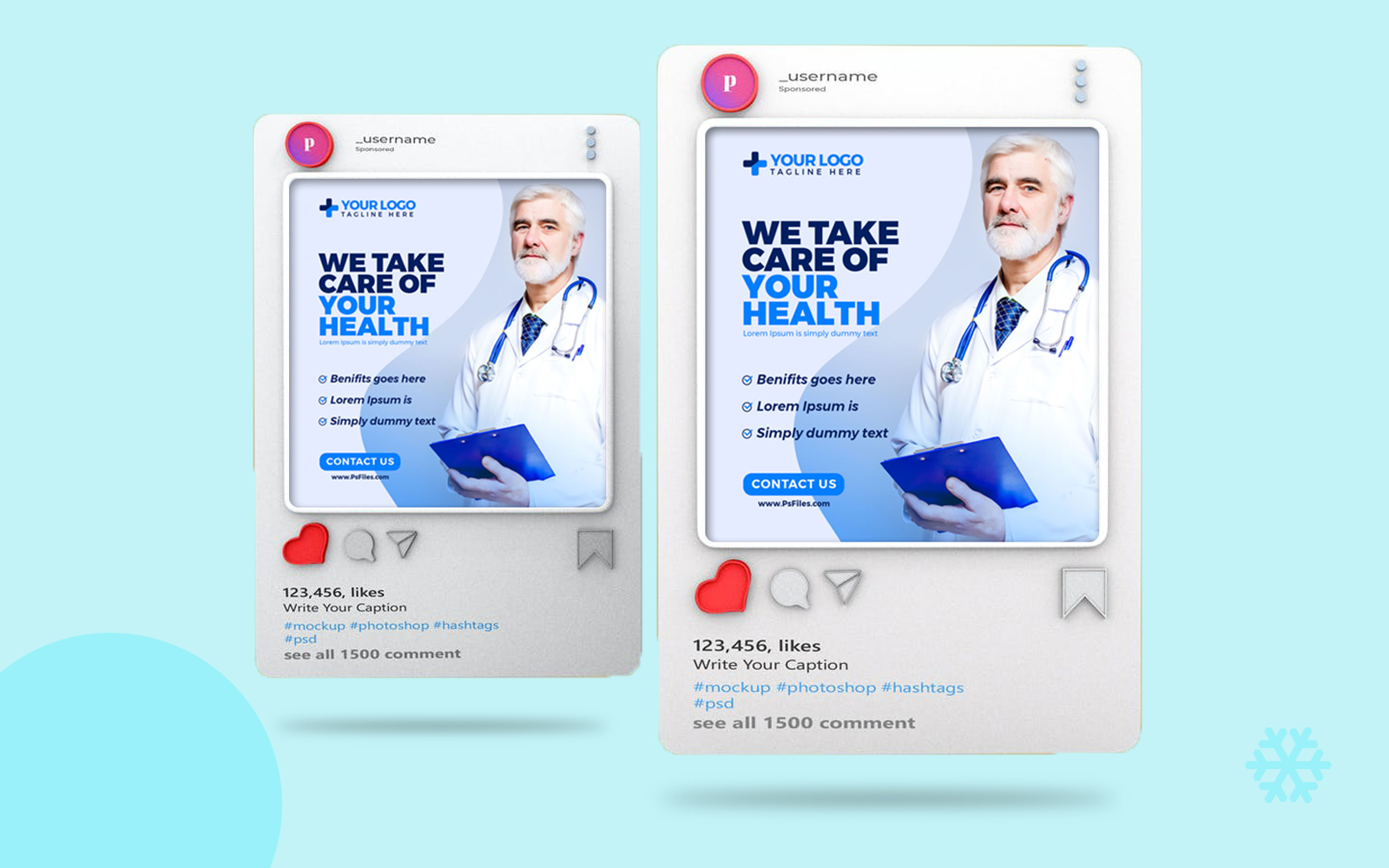 Hospital Health Care Social-Post Template