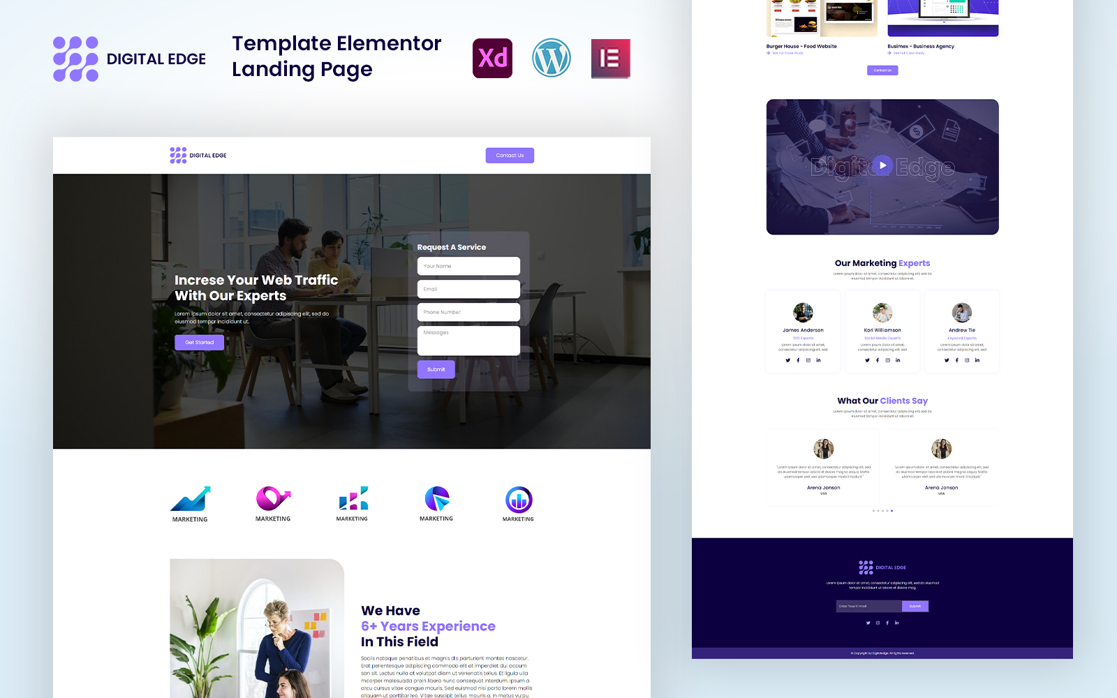 Digital Edge - Web and SEO Services Ready to Use Elementor Template