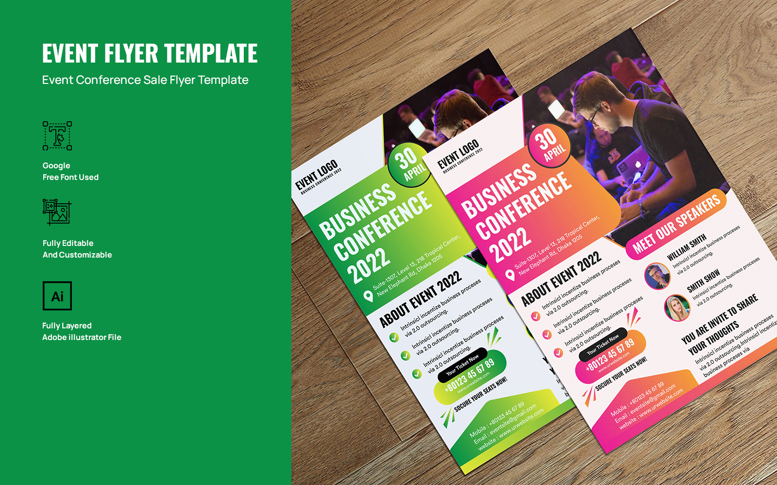 Business Conference Event Flayer Template