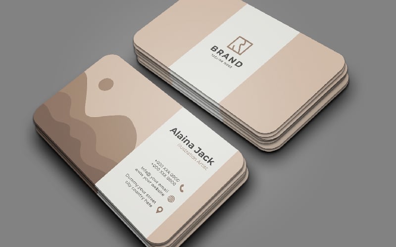 Modern And Minimal Business Card For illustration Artist