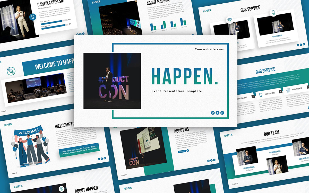 Happen Event Multipurpose Presentation Template PowerPoint