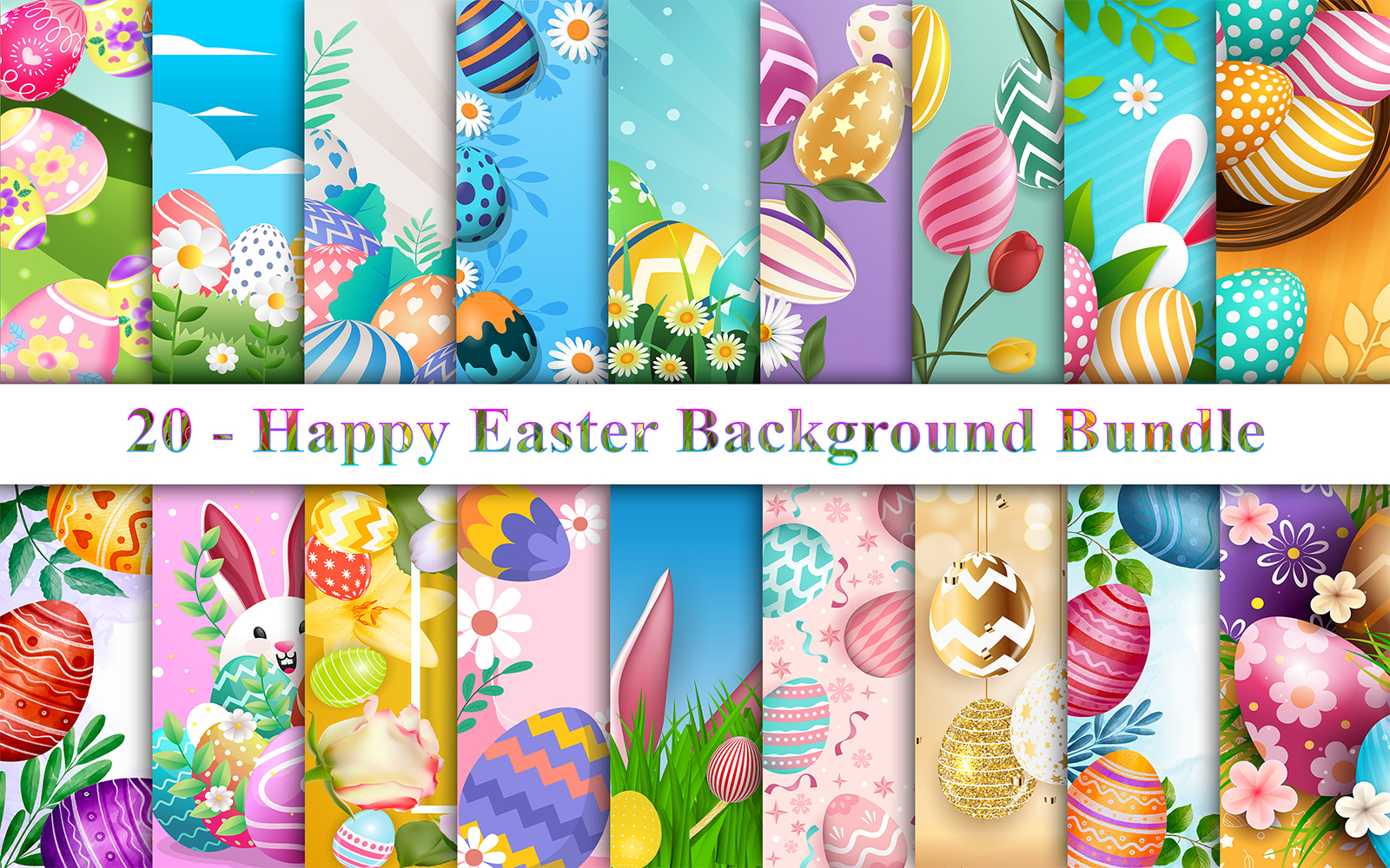Easter Background, Happy Easter, Easter Background Set, Easter Background Bundle