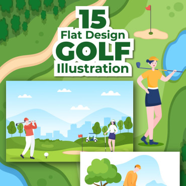 Golf Stick Illustrations Templates 232831