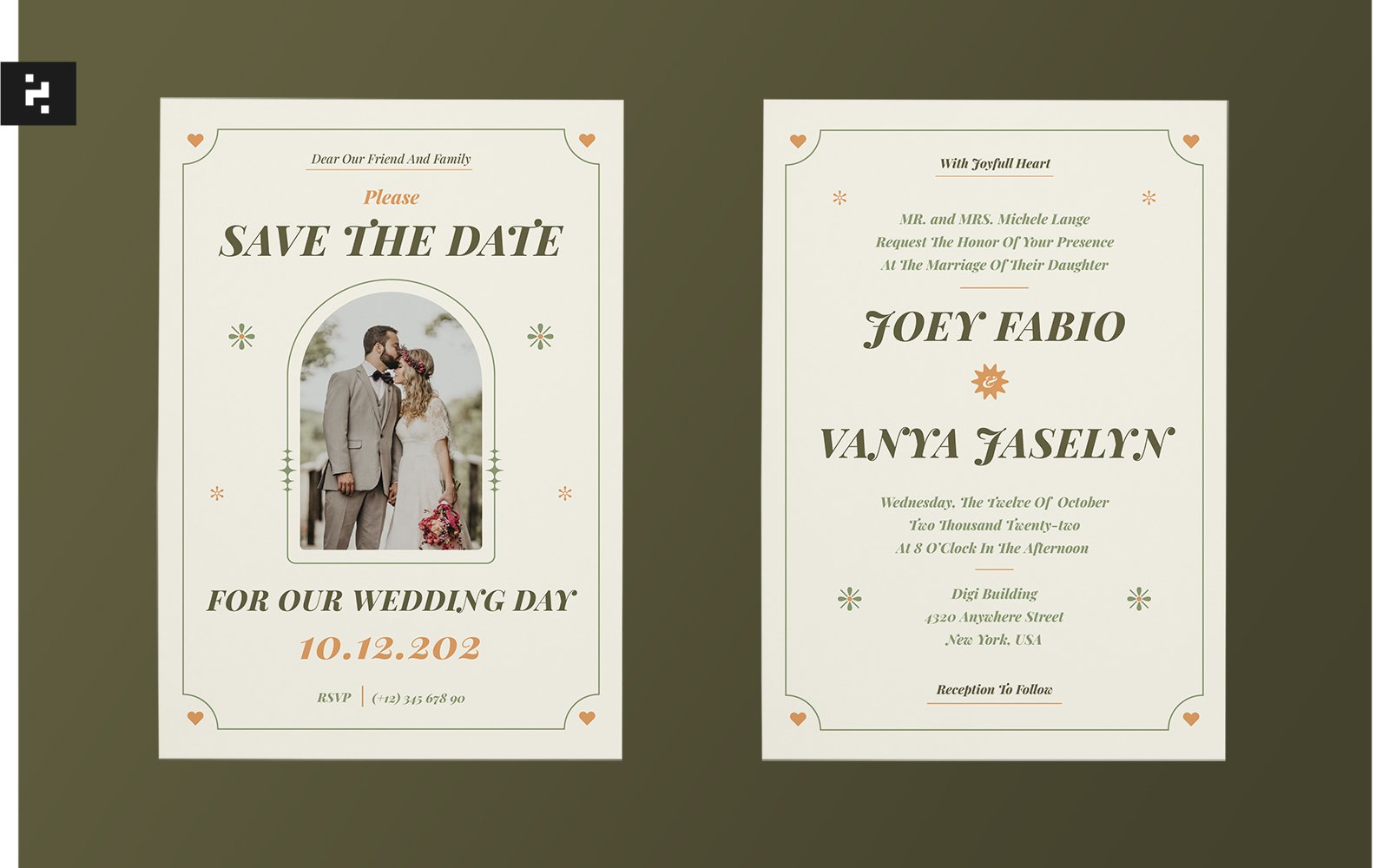 Soft Wedding Invitation Template