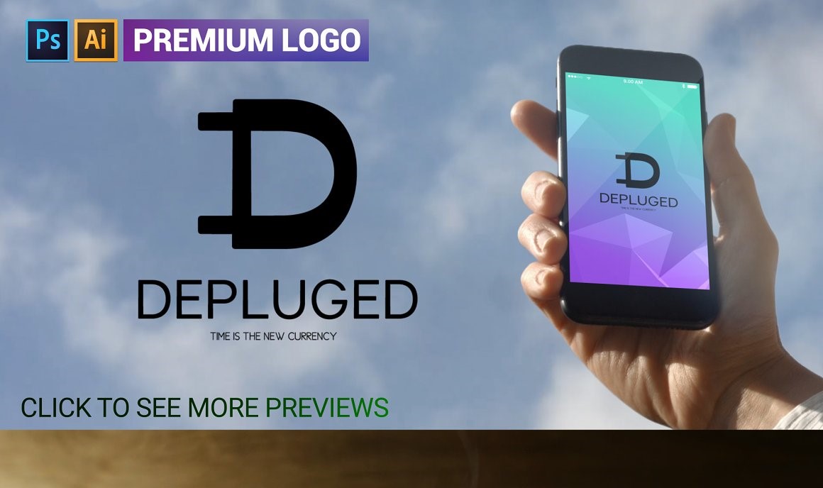 Premium D Letter DEPLUGED Logo Template