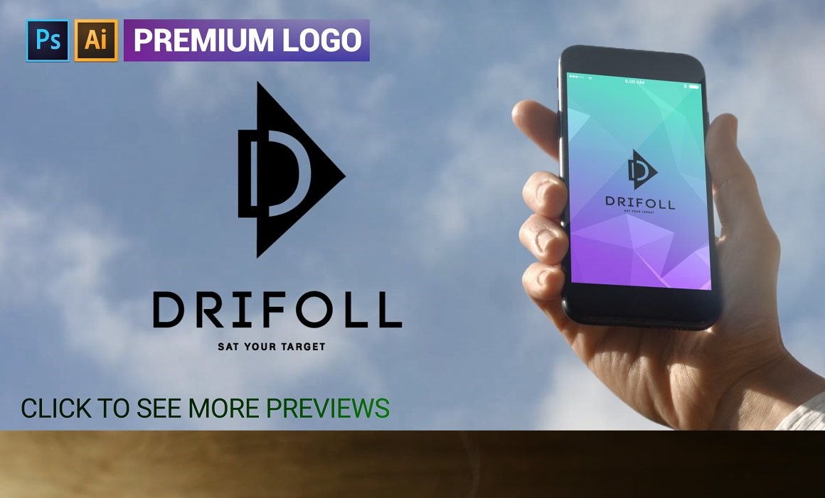 Premium D Letter DRIFOLL Logo Template