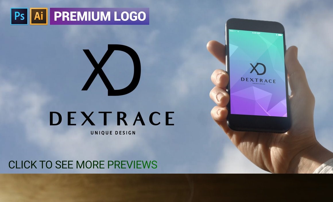 Premium D Letter DEXTRACE Logo Template