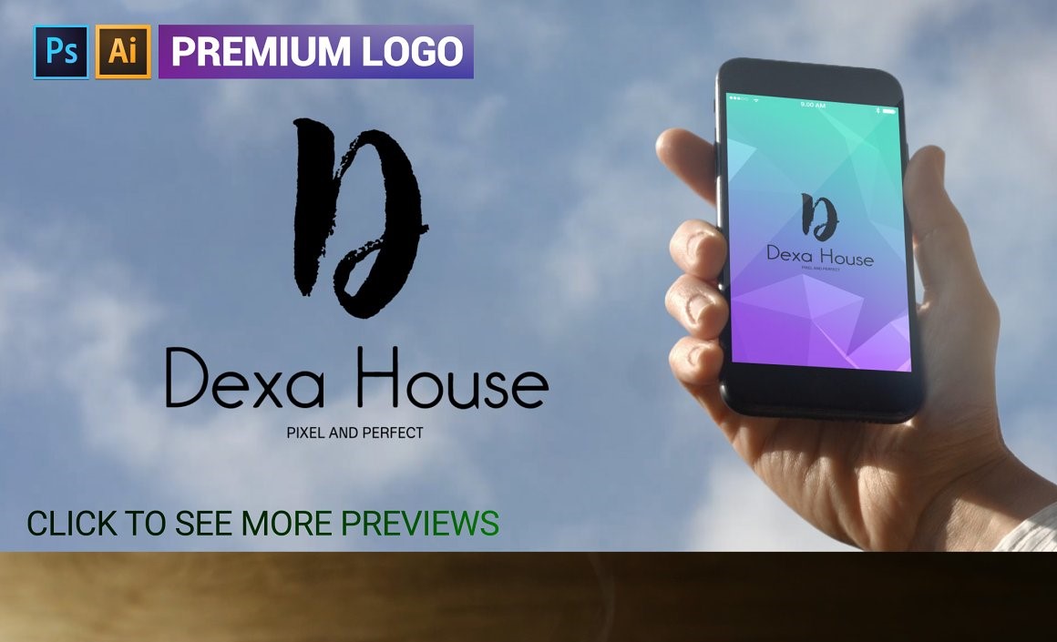 Premium D Letter DEXA HOUSE Logo Template