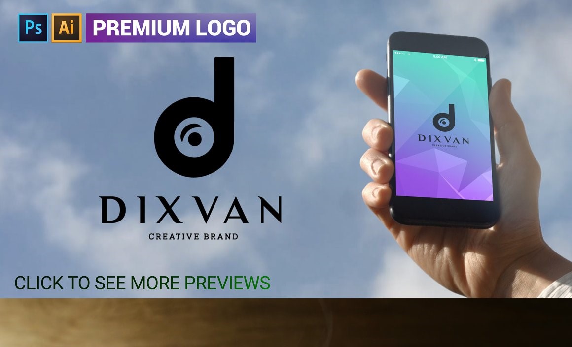 Premium D Letter DIXVAN Logo Template