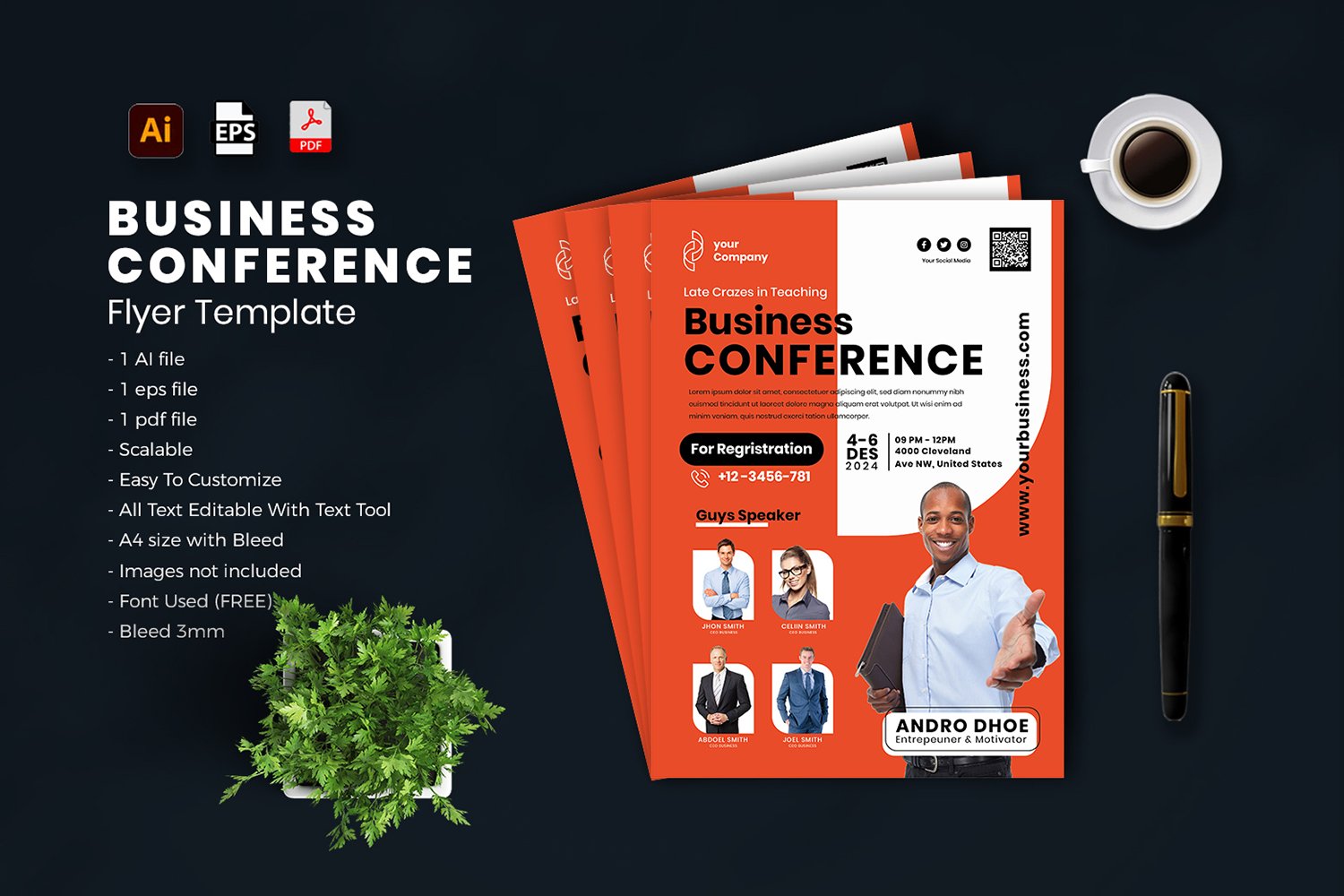 Business Conference flyer Template vol-03