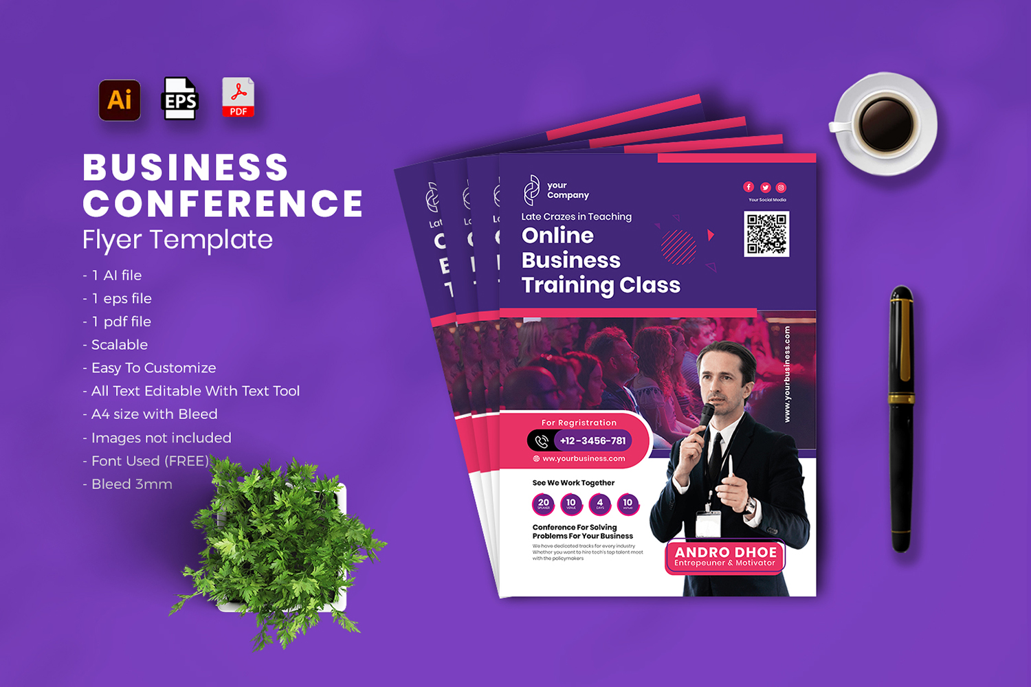 Business Conference flyer Template vol-04