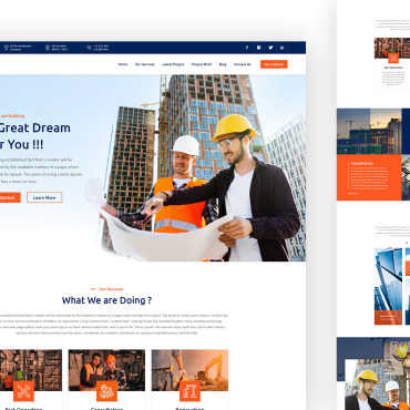 Building Company Landing Page Templates 232964
