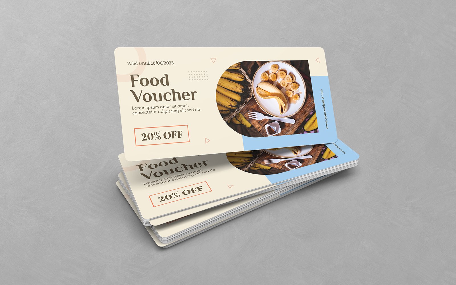 Minimalist Food Gift Voucher Design Templates