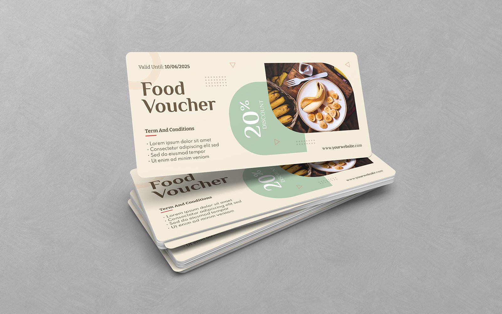 Creative Food Gift Voucher Design Templates