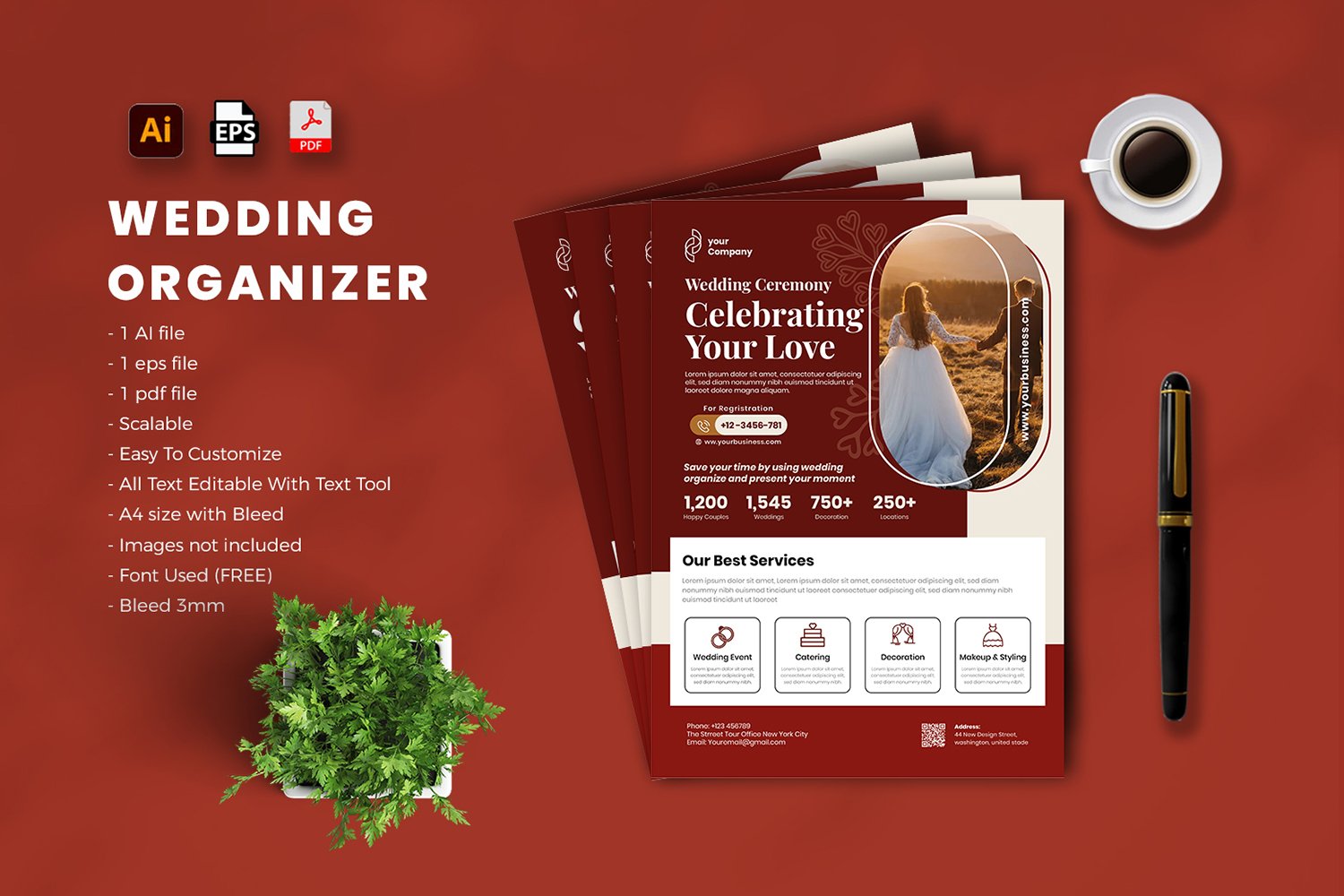 Wedding Organizer Flyer Template vol-01