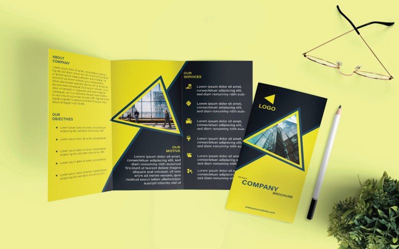 Creative Yellow Trifold Brochure