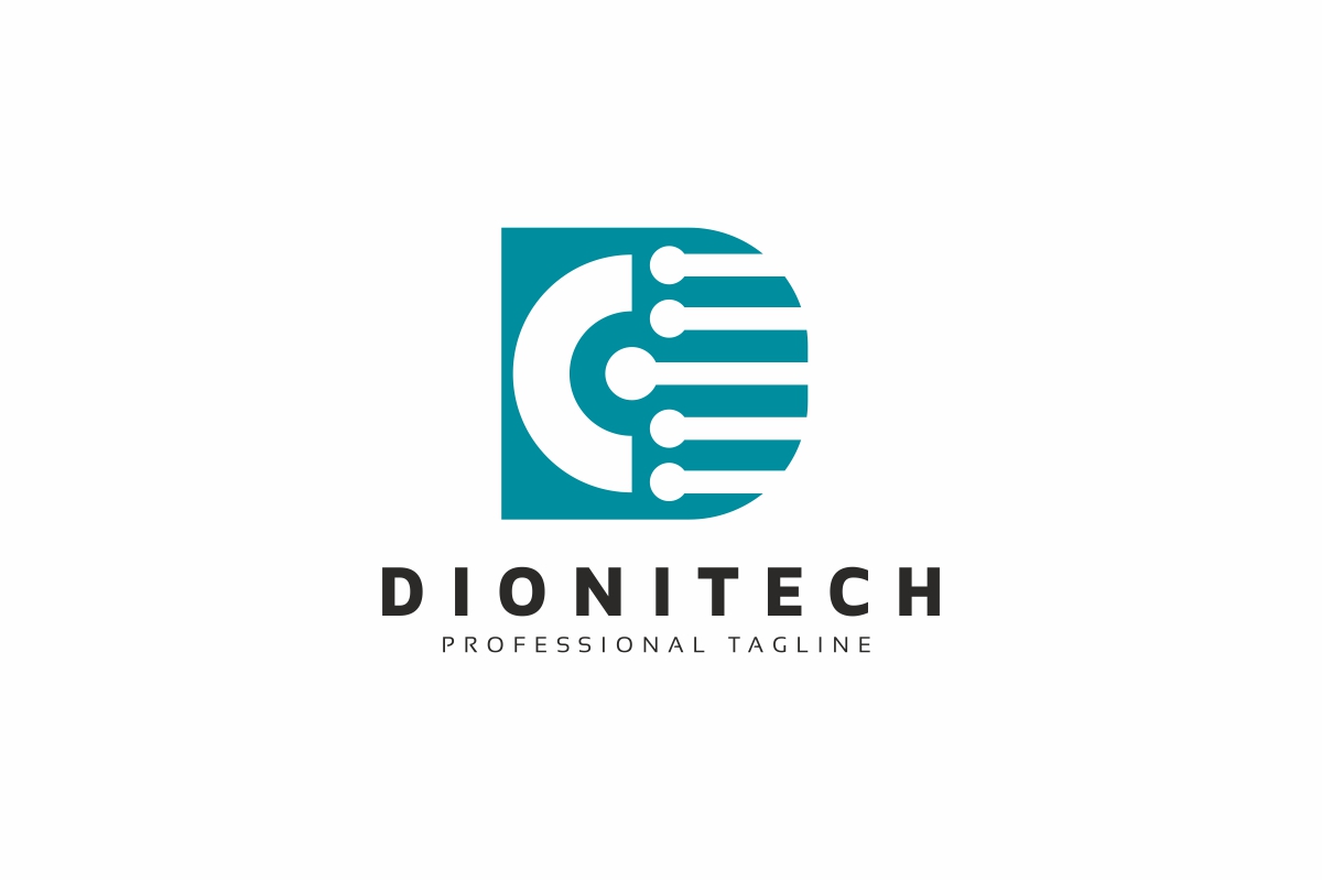 Dionitech D Letter Logo Template