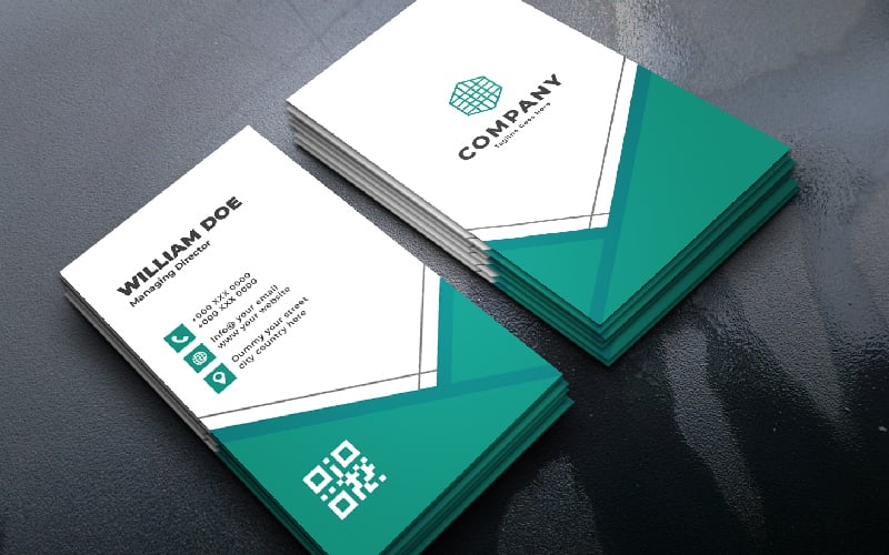 Corporate Vertical Business Card