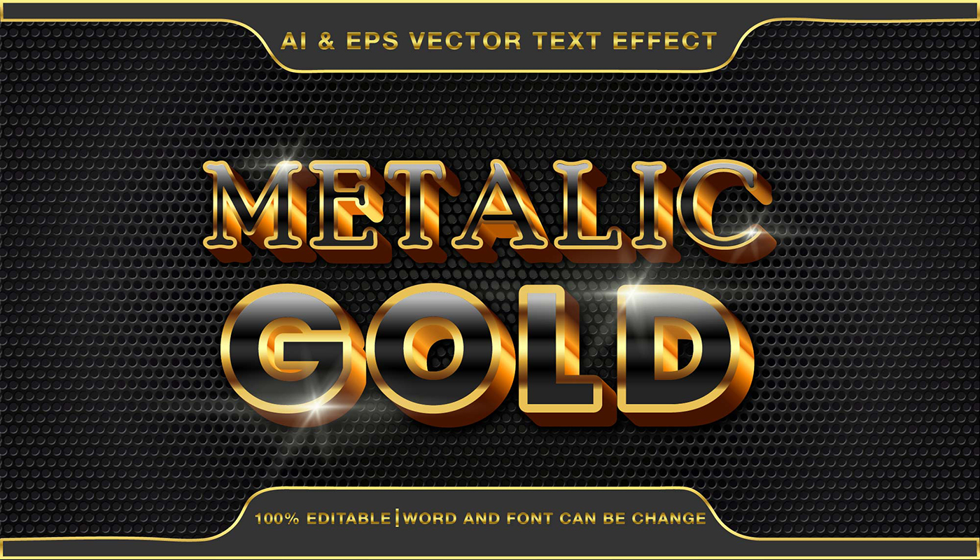 Metalic Golden Text Effect