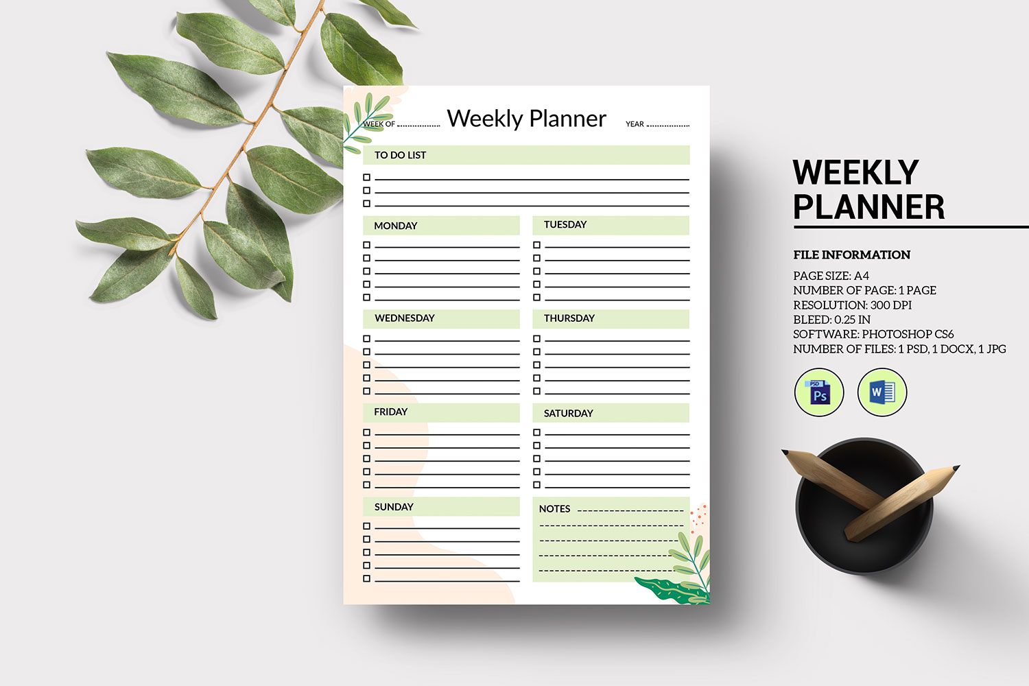 Printable Personal Weekly Planner