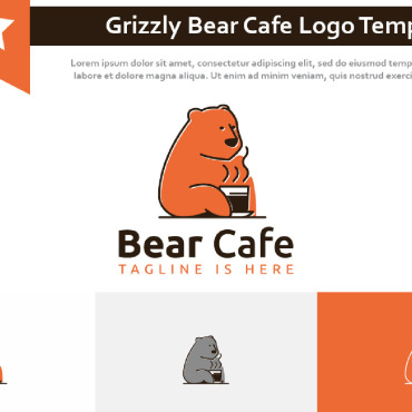 Bear Drinking Logo Templates 233547