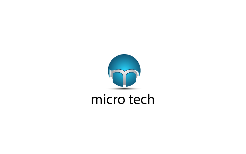 M Teach 3D Logo Design Template