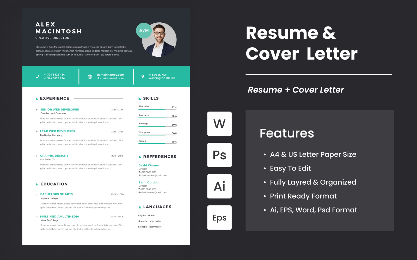 Smart Resume And Cover Letter Template