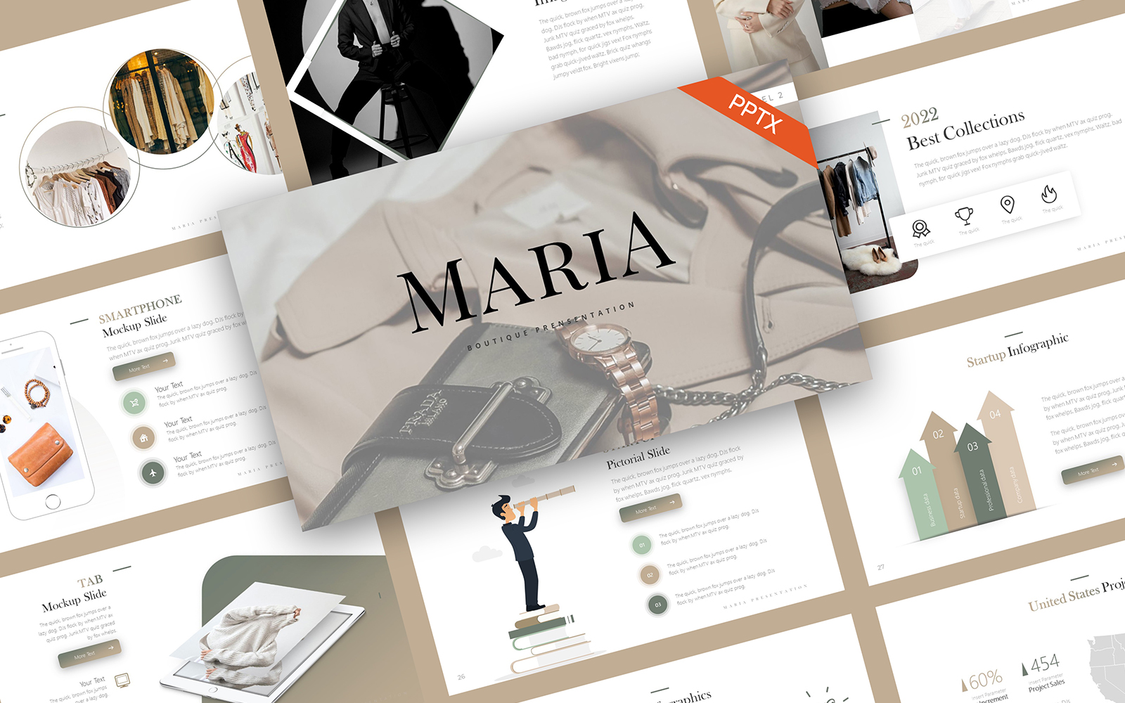 Maria Fashion Boutique PowerPoint Template