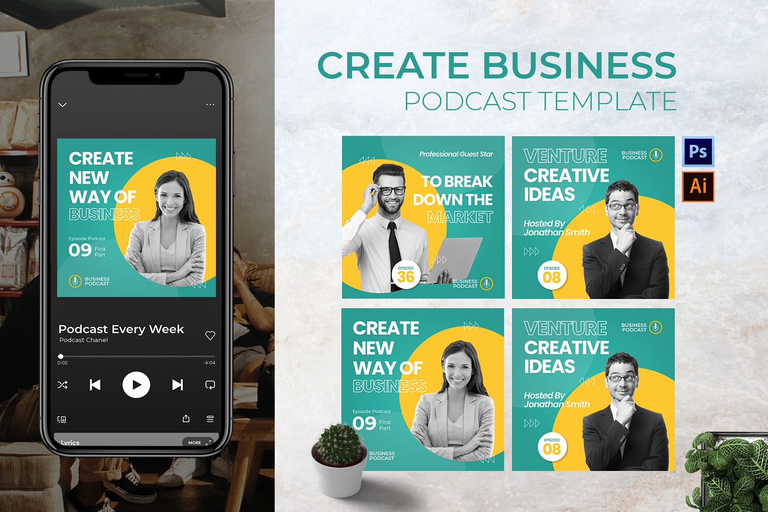 Create Business Podcast Cover