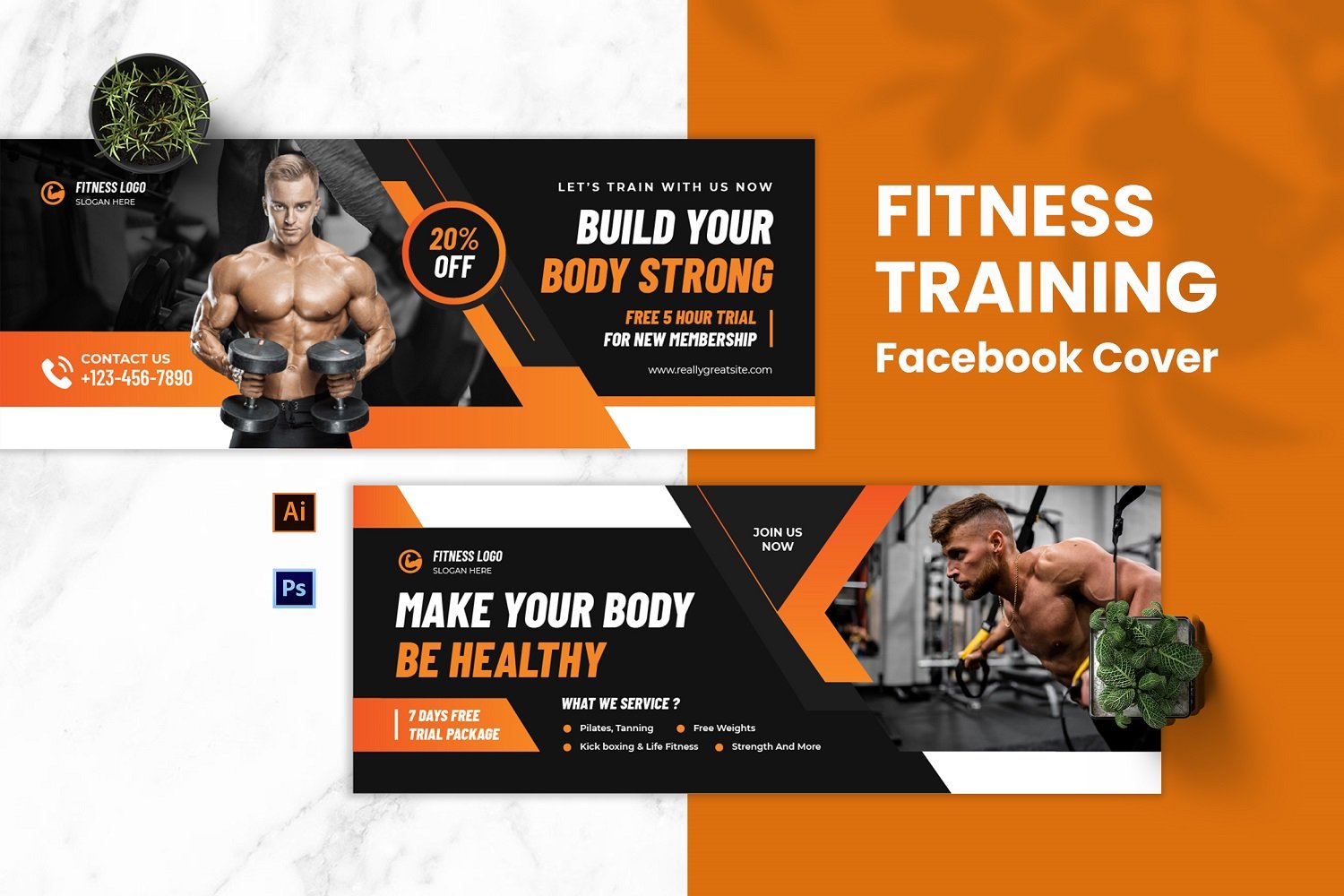 Fitness Training Facebook Cover