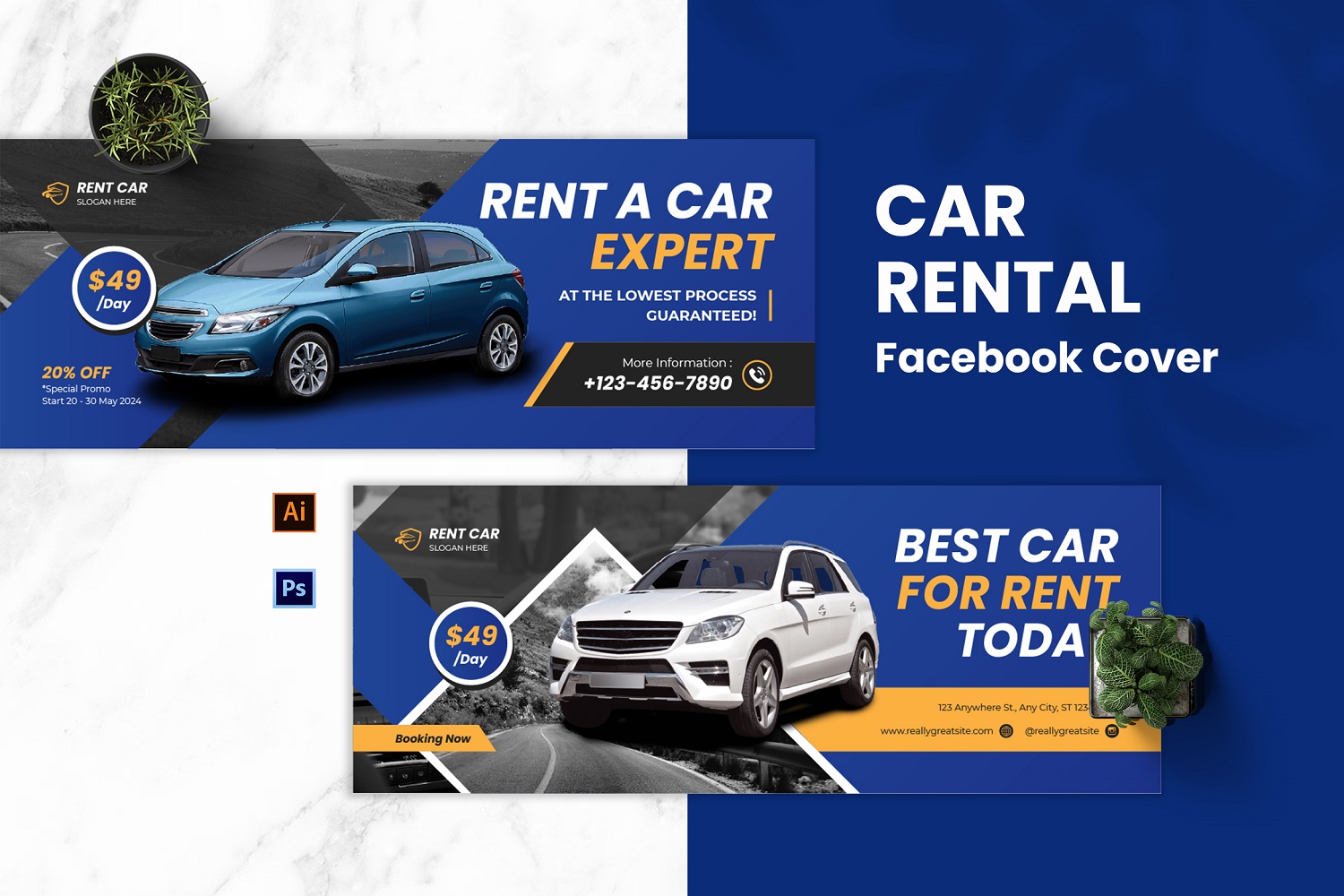 Car Rental Facebook Cover