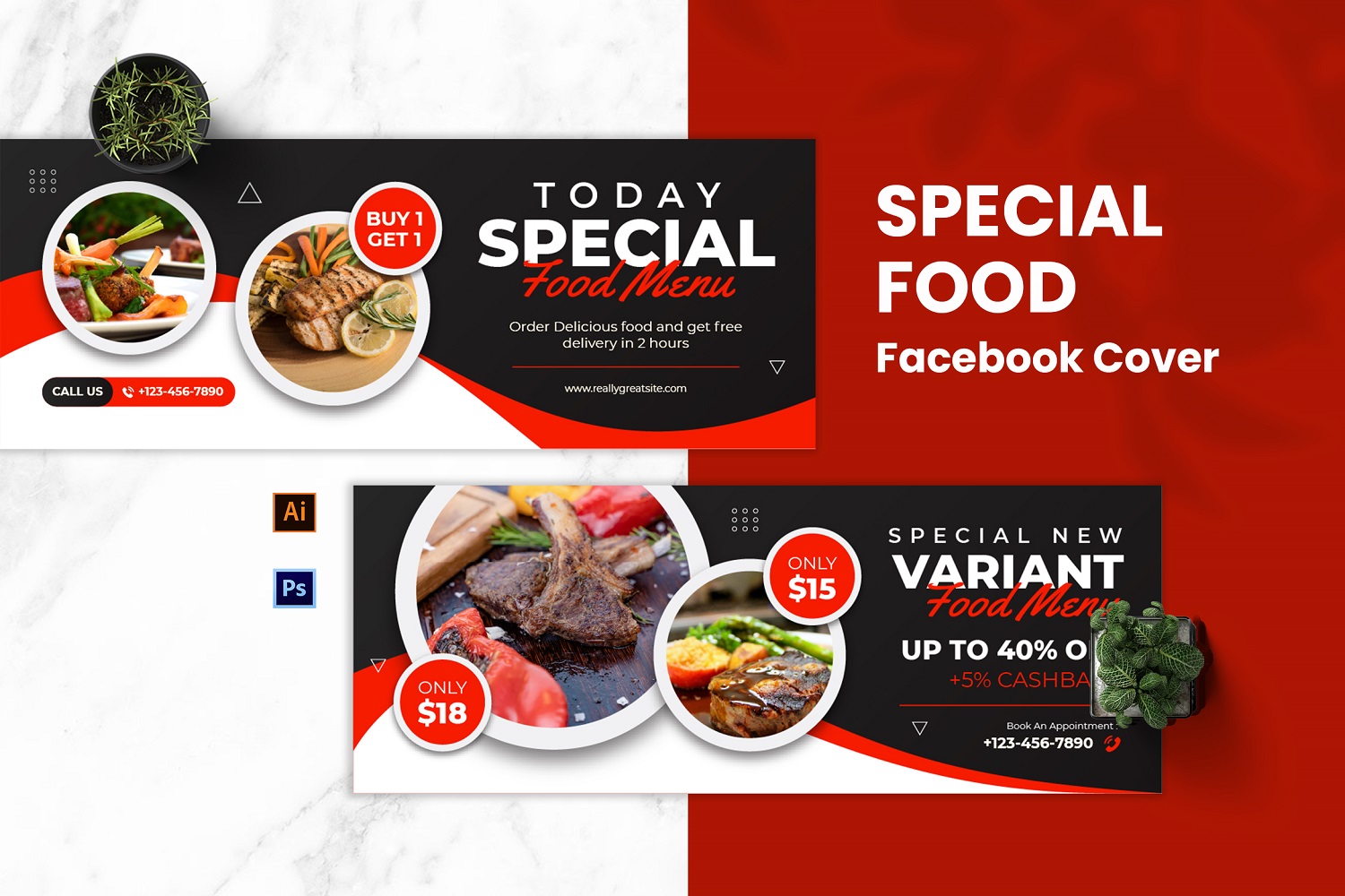 Special Food Facebook Cover Template