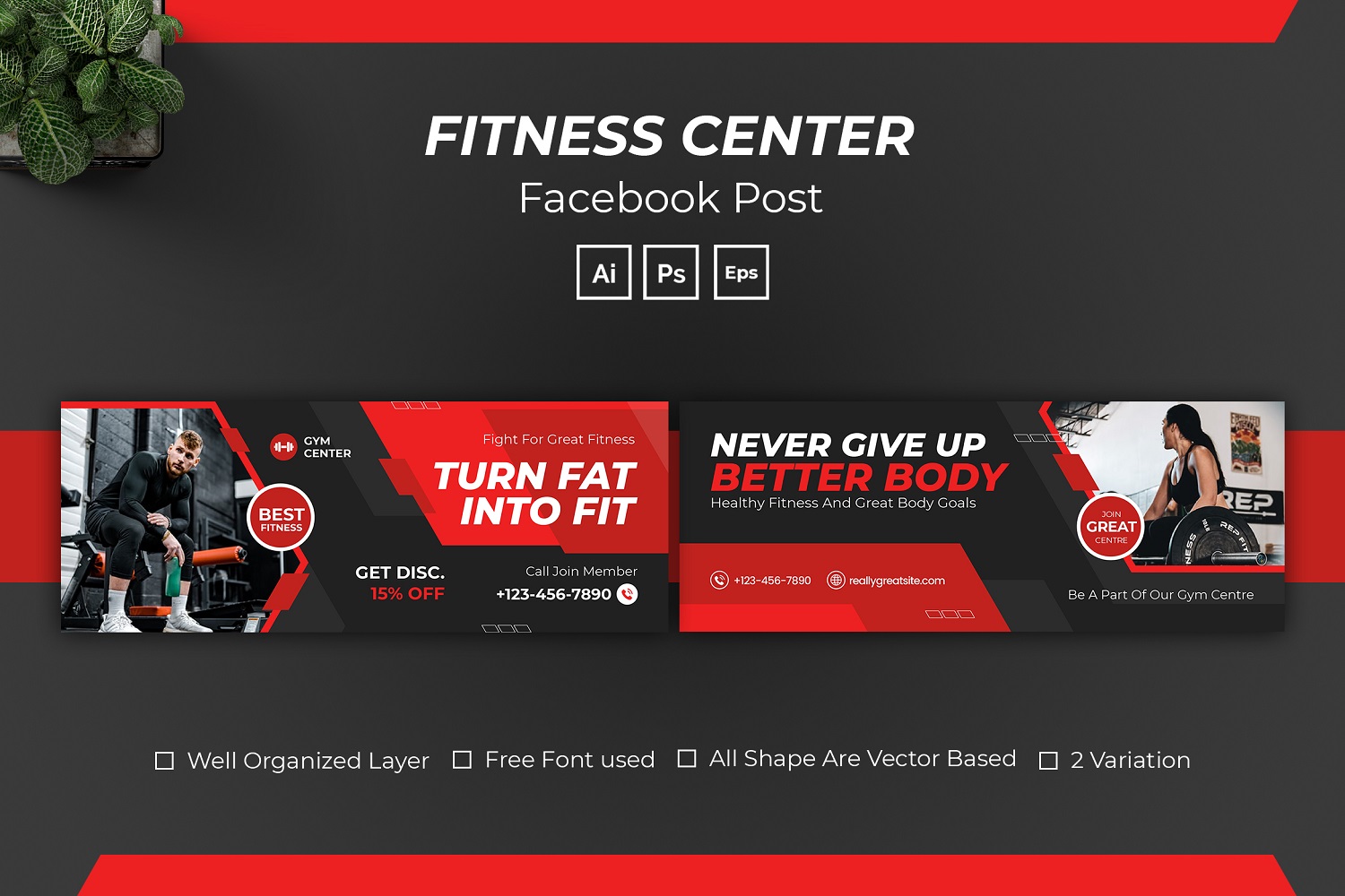 Fitness Center Facebook Cover