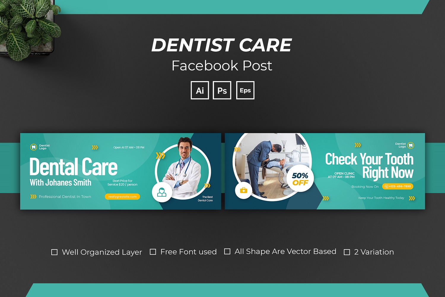 Dentist Care Facebook Cover