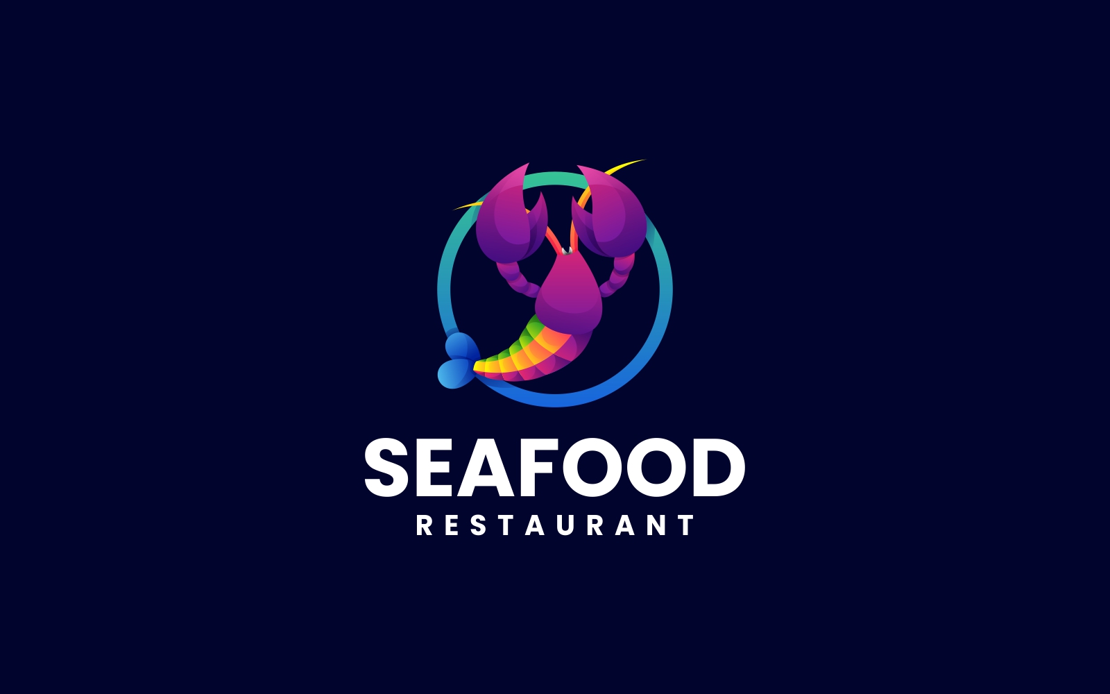Seafood Gradient Colorful Logo
