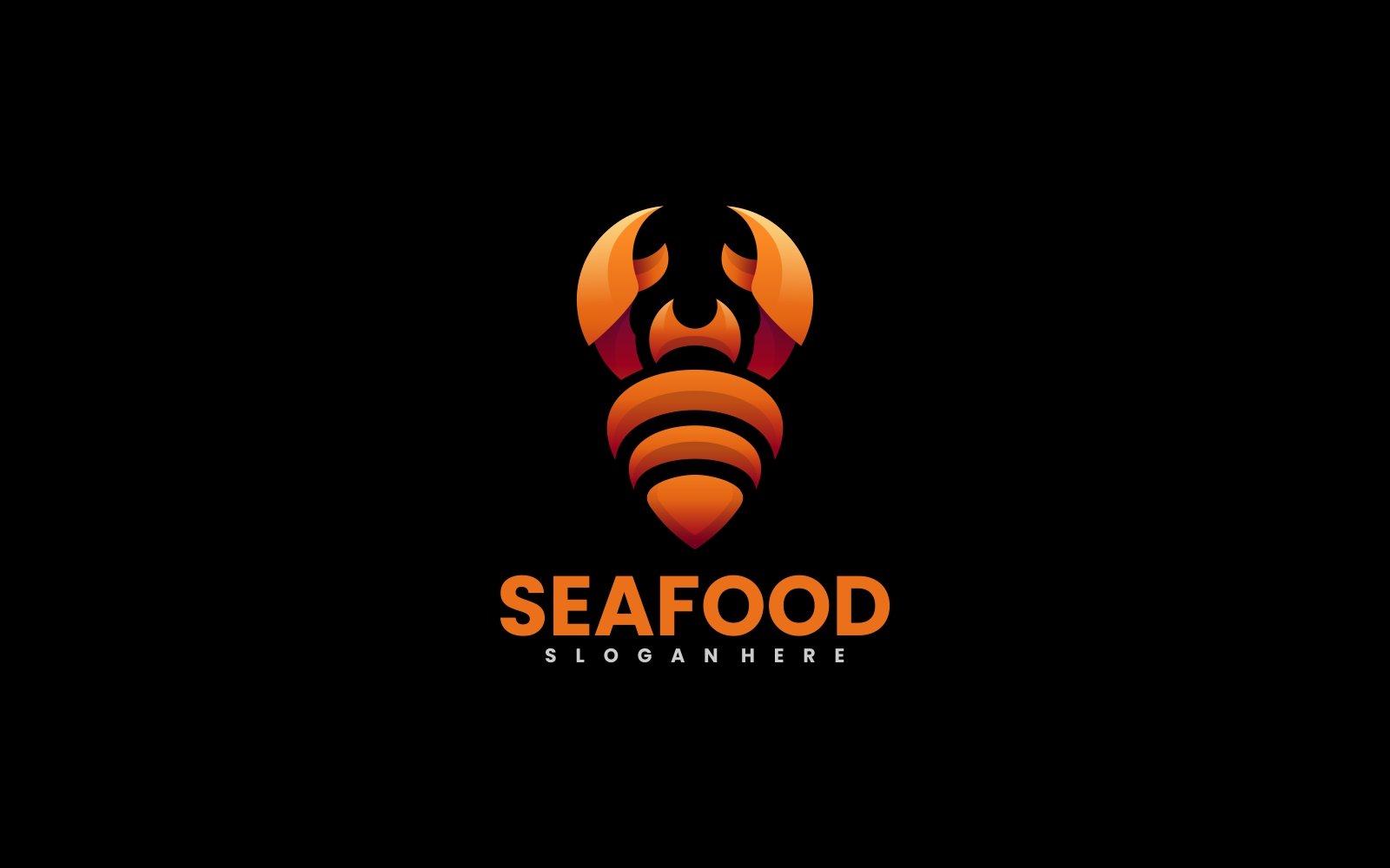 Seafood Gradient Logo Design