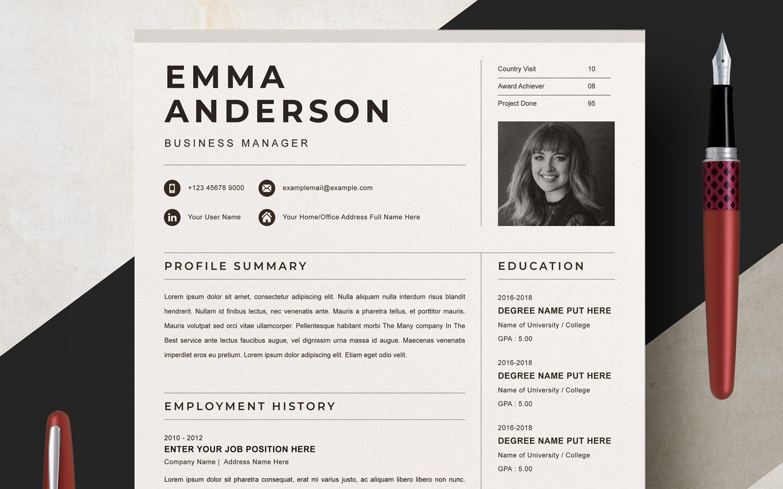 Emma Anderson / Resume CV