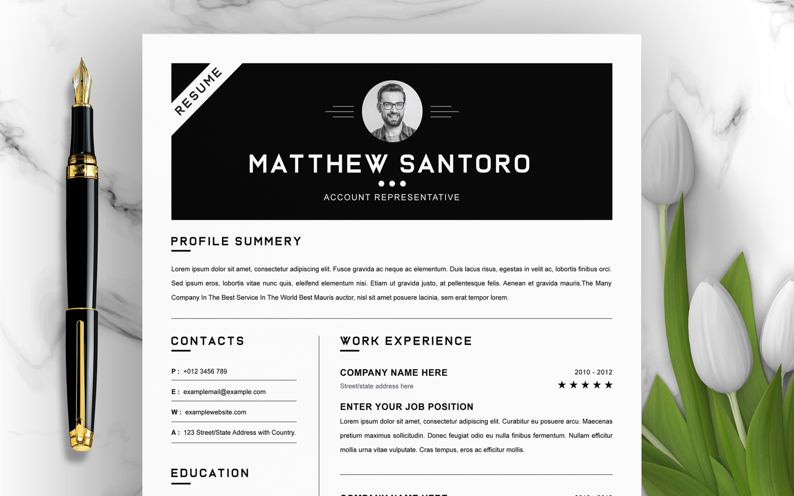 Matthew / Clean CV Template