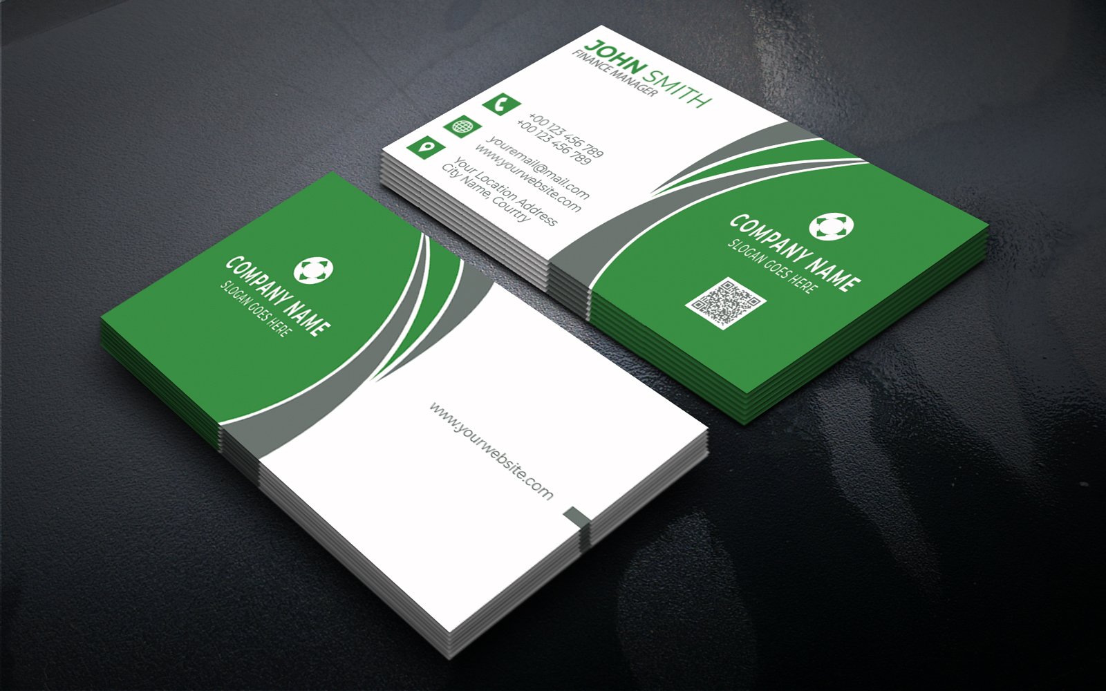 Business Card Template in Four Colours